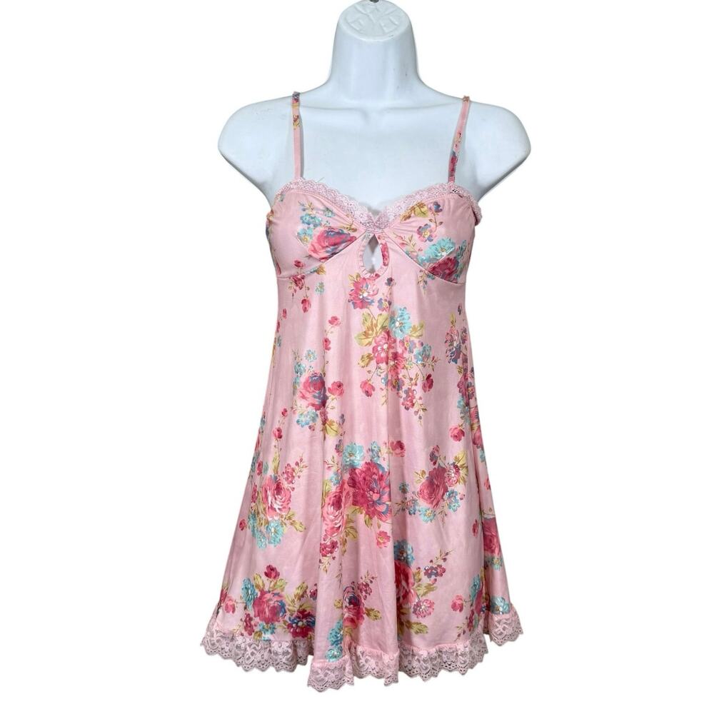 Sugar Thrillz Somebody’s Angel Floral Slip Dress XS Fairy Dainty Coquette NWT